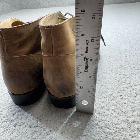 Ariat Boots Womens 8.5 Tan Ankle Leather Kiltie Western‎ Lace Up Roper Cowgirl - Picture 14 of 16